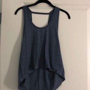 Front crop navy blue lulu lemon shirt